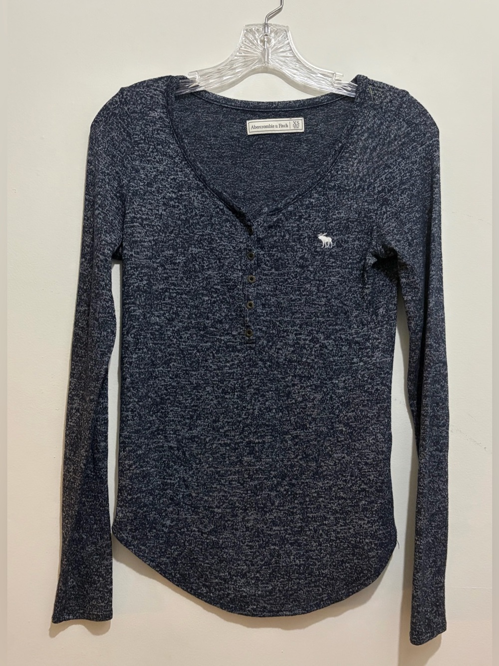 Abercrombie & Fitch Long Sleeve Henley Top Womens Size XS